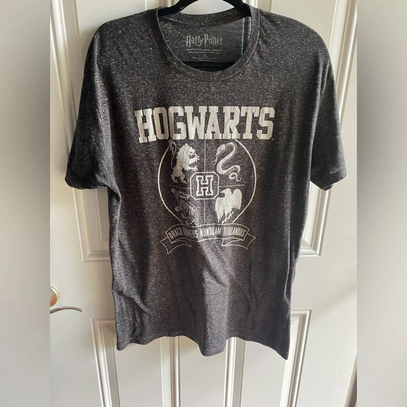 Wizarding World of Harry Potter Mens Hogwarts Graphic T-Shirt Size XL Dark Gray - Picture 1 of 5